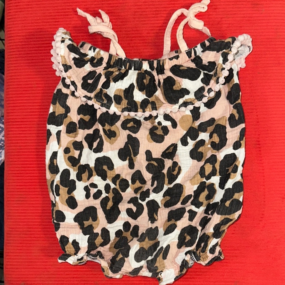 Mud Pie Leopard Baby Romper